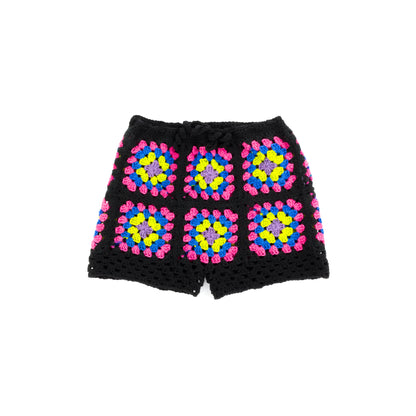 Red Heart Crochet Granny Shorts Crochet Shorts made in Red Heart All in One Granny Square Yarn