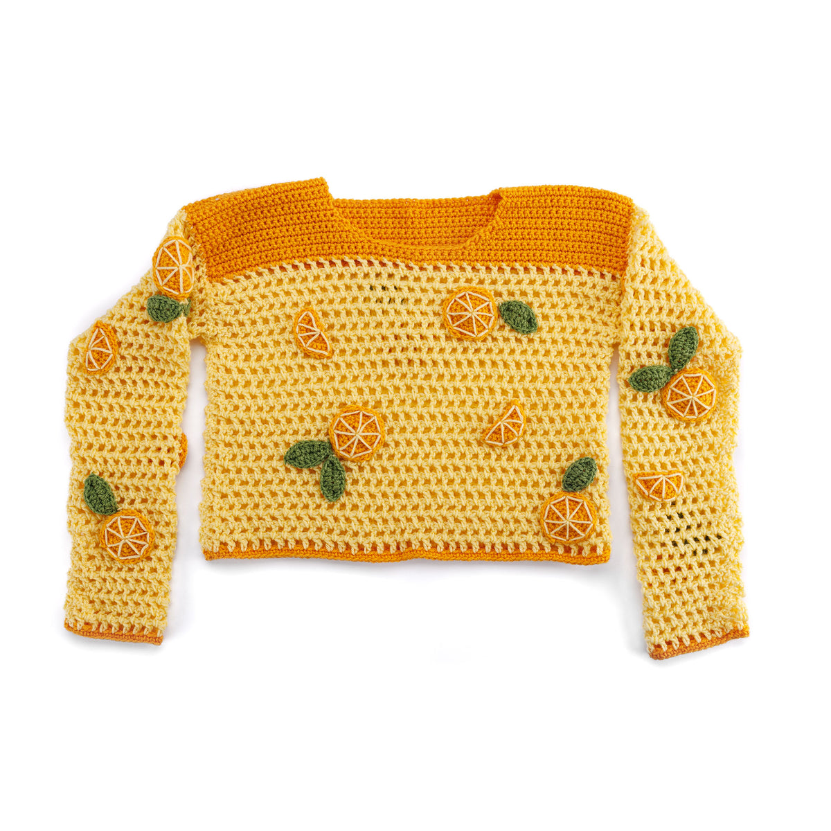Crochet Fresh Mesh Top made using Red Heart yarn