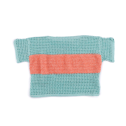 Red Heart Boxy Stripe Crochet T-Shirt Boxy Stripe Crochet T-Shirt made using Red Heart yarn