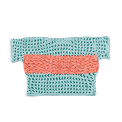 Red Heart Boxy Stripe Crochet T-Shirt Boxy Stripe Crochet T-Shirt made using Red Heart yarn