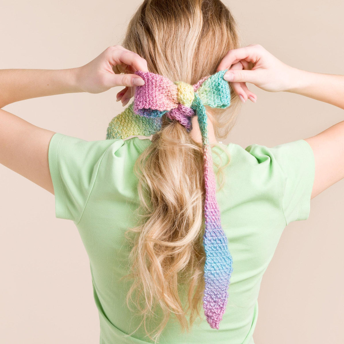 Crochet Bow made in Red Heart Yarn