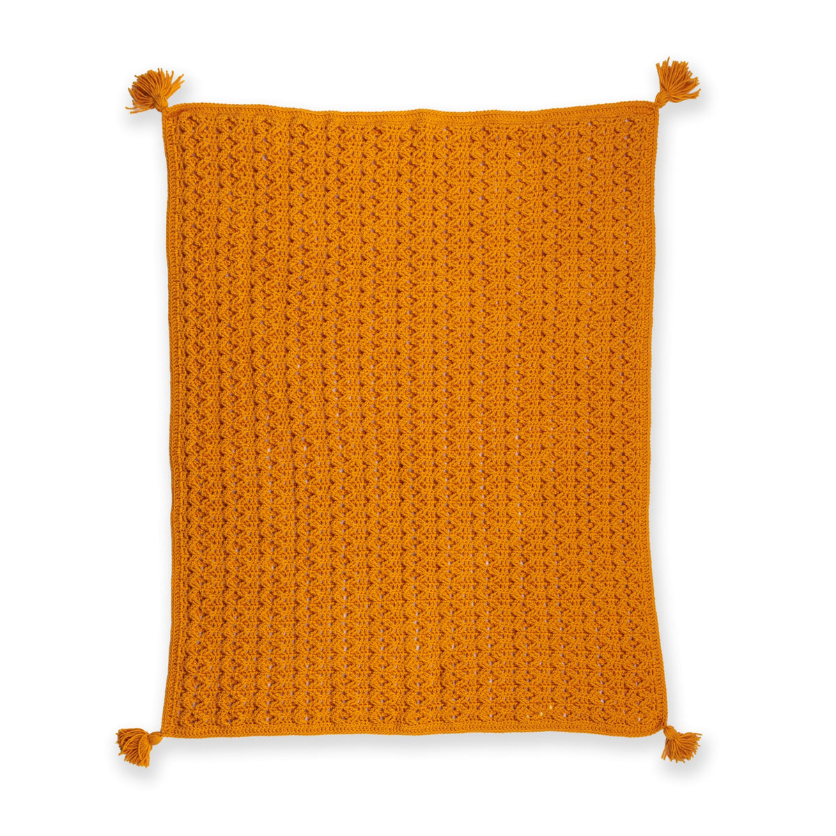 Golden Waves Throw made using Red Heart yarn