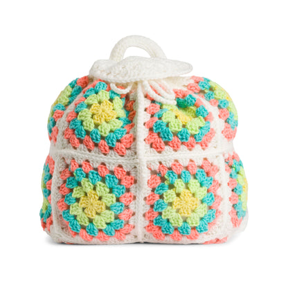 Red Heart Crochet Pack a Bunch Backpack Rainbow Sherbet
