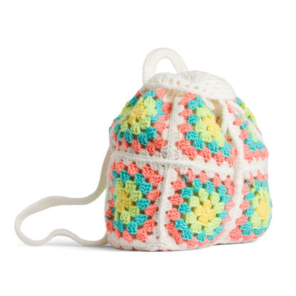 Red Heart Crochet Pack a Bunch Backpack Rainbow Sherbet