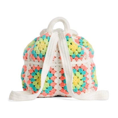 Red Heart Crochet Pack a Bunch Backpack Rainbow Sherbet