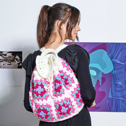 Red Heart Crochet Pack a Bunch Backpack Pink Punch