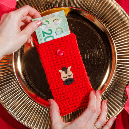 Red Heart New Years Animals Crochet Envelope New Years Animals Crochet Envelope made using Red Heart yarn