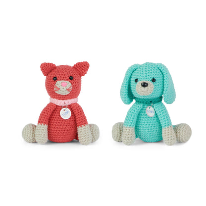 Red Heart Crochet Tuna & Bones Toy Duo Crochet Toy made in Red Heart Super Saver Yarn