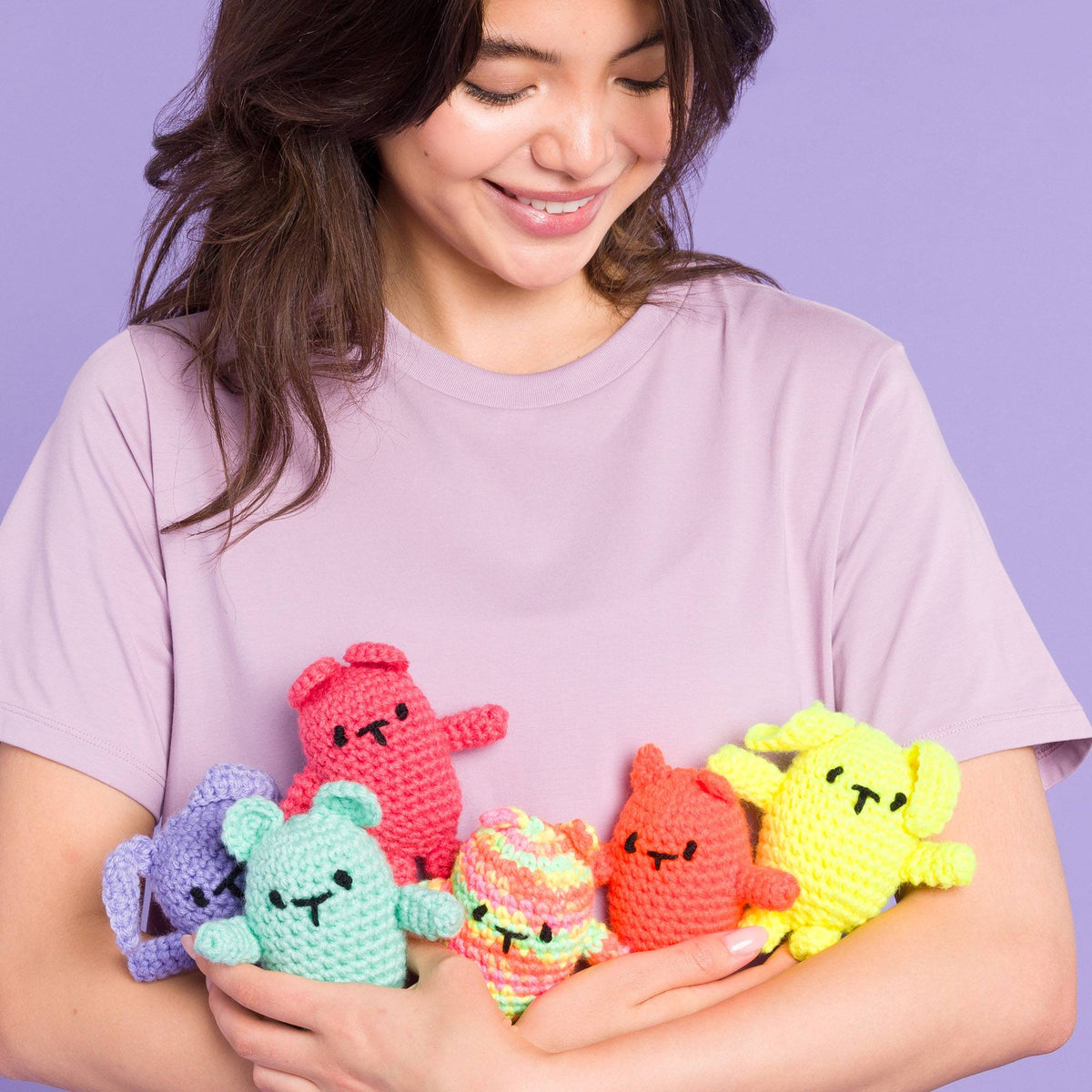 Crochet Amigurumi Friends made using Red Heart yarn
