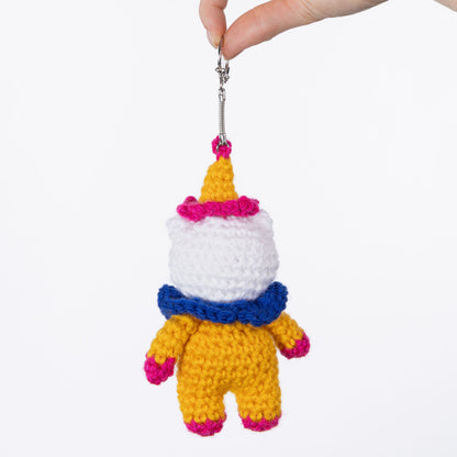 Red Heart Cobbles the Cat Clown Crochet Charm Cobbles The Cat Clown Crochet Charm made using Red Heart yarn