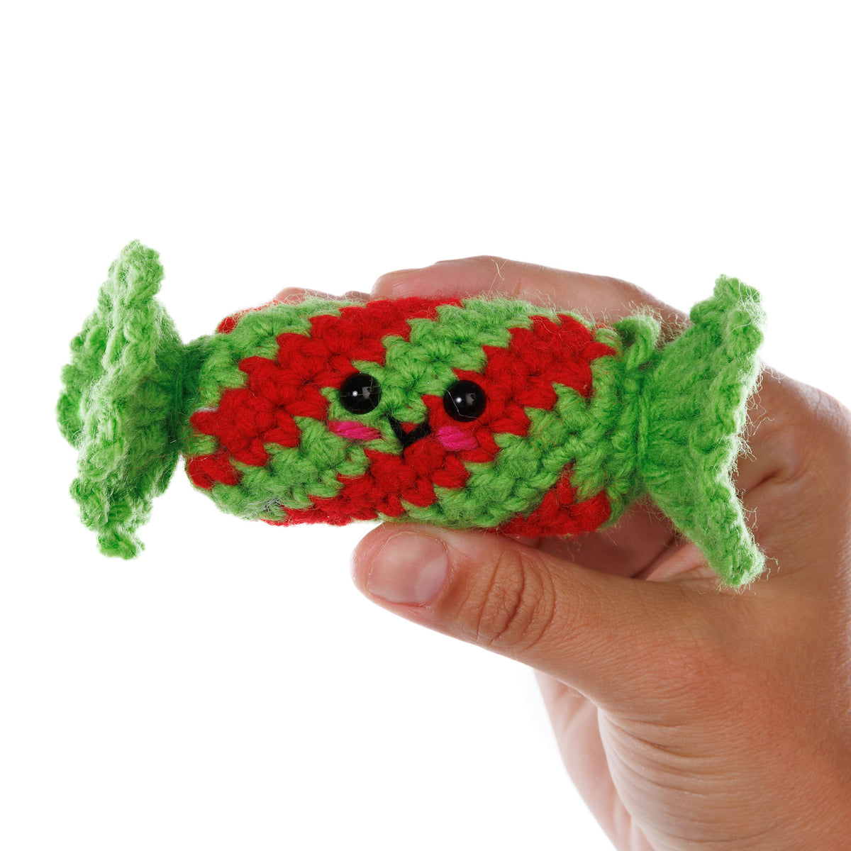 Crochet Bonnie Bonbon Amigurumi made using Red Heart yarn