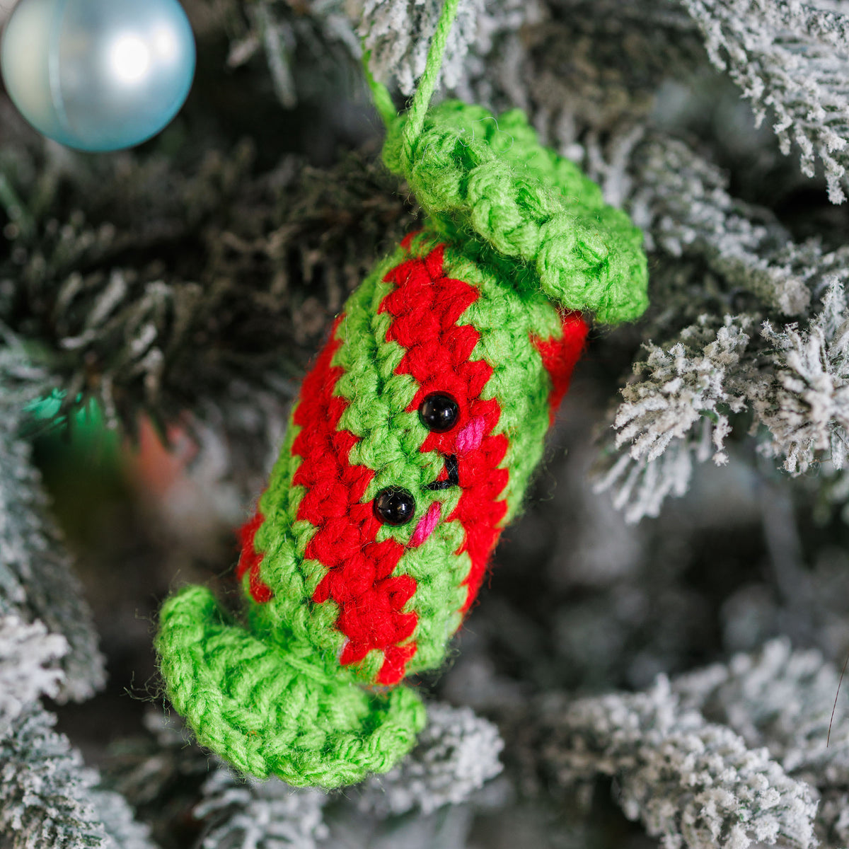 Crochet Bonnie Bonbon Amigurumi made using Red Heart yarn