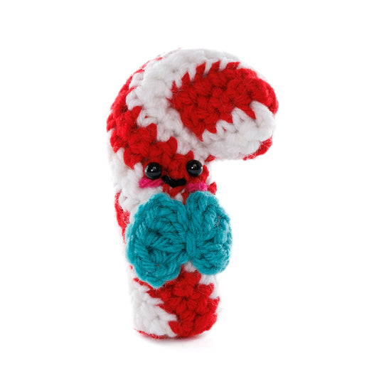 Crochet Dandy Cane Amigurumi made using Red Heart yarn
