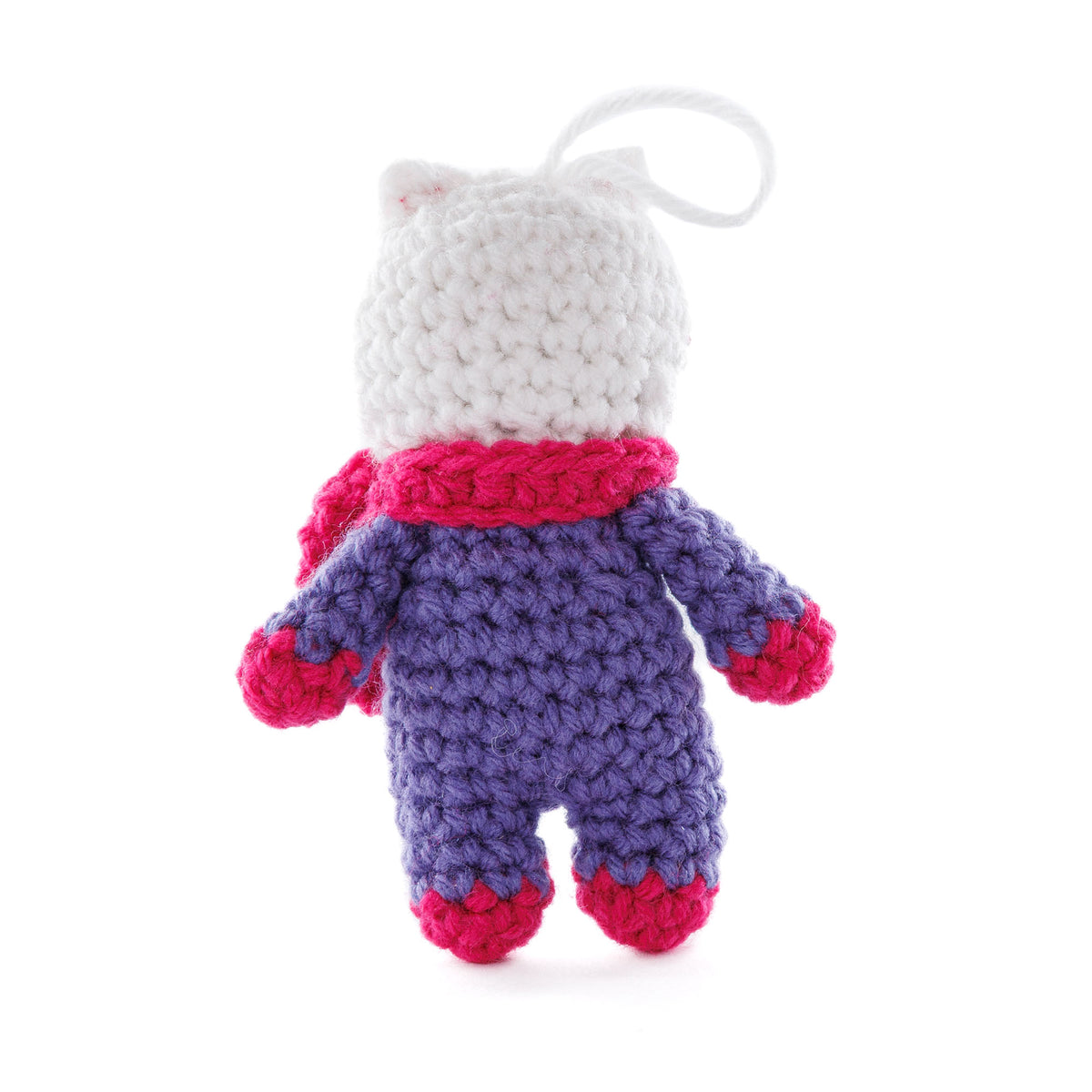Crochet Katie Cat Amigurumi made using Red Heart yarn