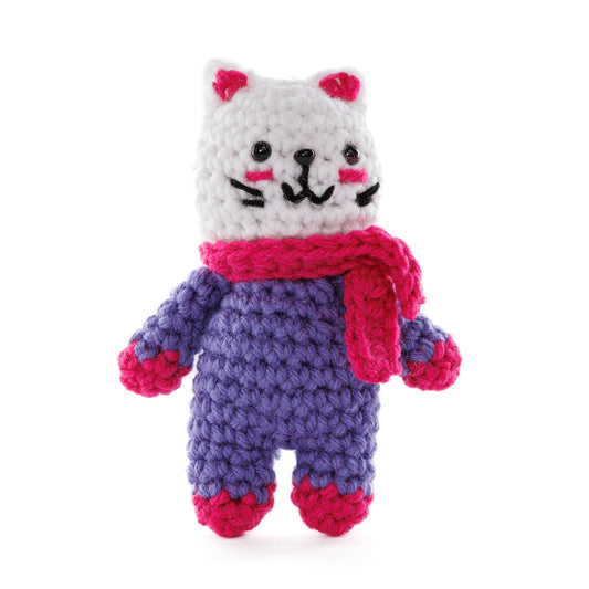 Crochet Katie Cat Amigurumi made using Red Heart yarn