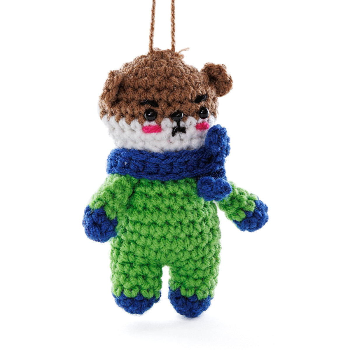 Crochet Otto The Otter Amigurumi made using Red Heart yarn