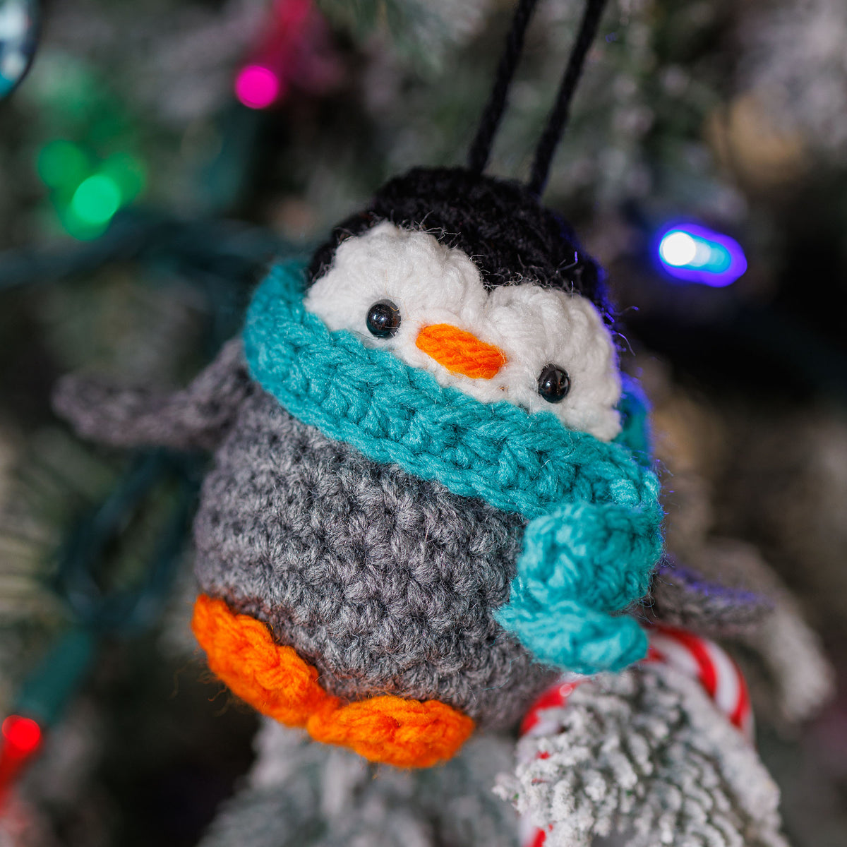 Crochet Pedro The Penguin made using Red Heart yarn