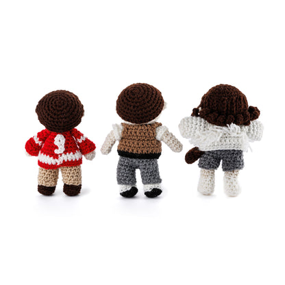 Red Heart Crochet Mini Ferris, Cameron and Sloane Dolls All Variants