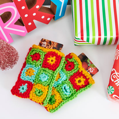 Red Heart Crochet Granny Gift Card Sleeve Crochet Gift Card Sleeve made in Red Heart Super Saver Yarn