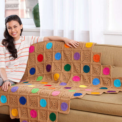 Red Heart Crochet In Circles Throw Crochet Throw made in Red Heart Super Saver Yarn