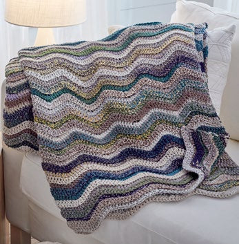 Red Heart Crochet Ripples In the Pond Throw Crochet Ripples In The Pond Throw made using Red Heart yarn