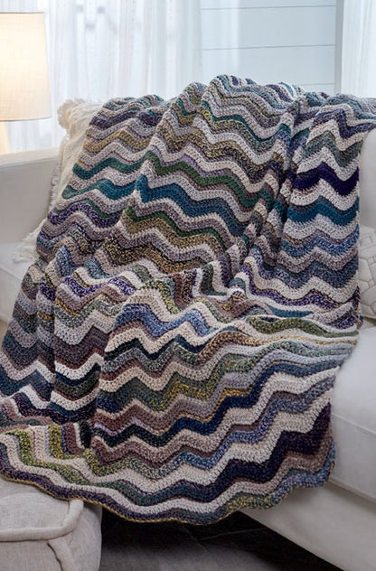 Red Heart Crochet Ripples In the Pond Throw Crochet Ripples In The Pond Throw made using Red Heart yarn