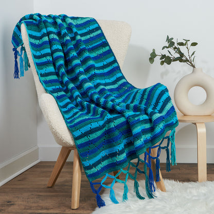 Red Heart Diamond Lattice Crochet Blanket Red Heart Super Saver Stripes