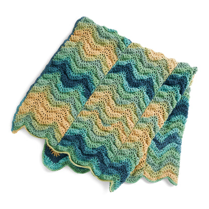 Red Heart Ripple Sutherland Strips Crochet Throw Red Heart Ripple Sutherland Strips Crochet Throw