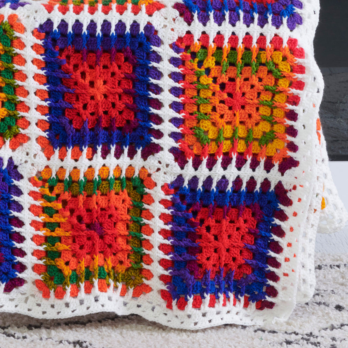 Crochet Blanket made in Red Heart Super Saver Yarn