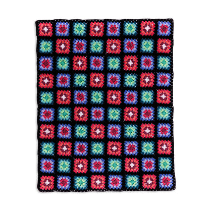 Red Heart Spectrum Dreams Crochet Granny Square Blanket Version 5