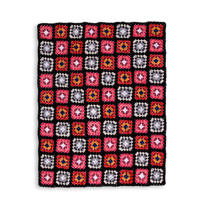 Red Heart Spectrum Dreams Crochet Granny Square Blanket Version 2