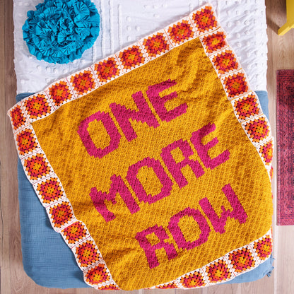 Red Heart One More Row Crochet Blanket Crochet Blanket made in Red Heart All in One Granny Square","Super Saver Yarn