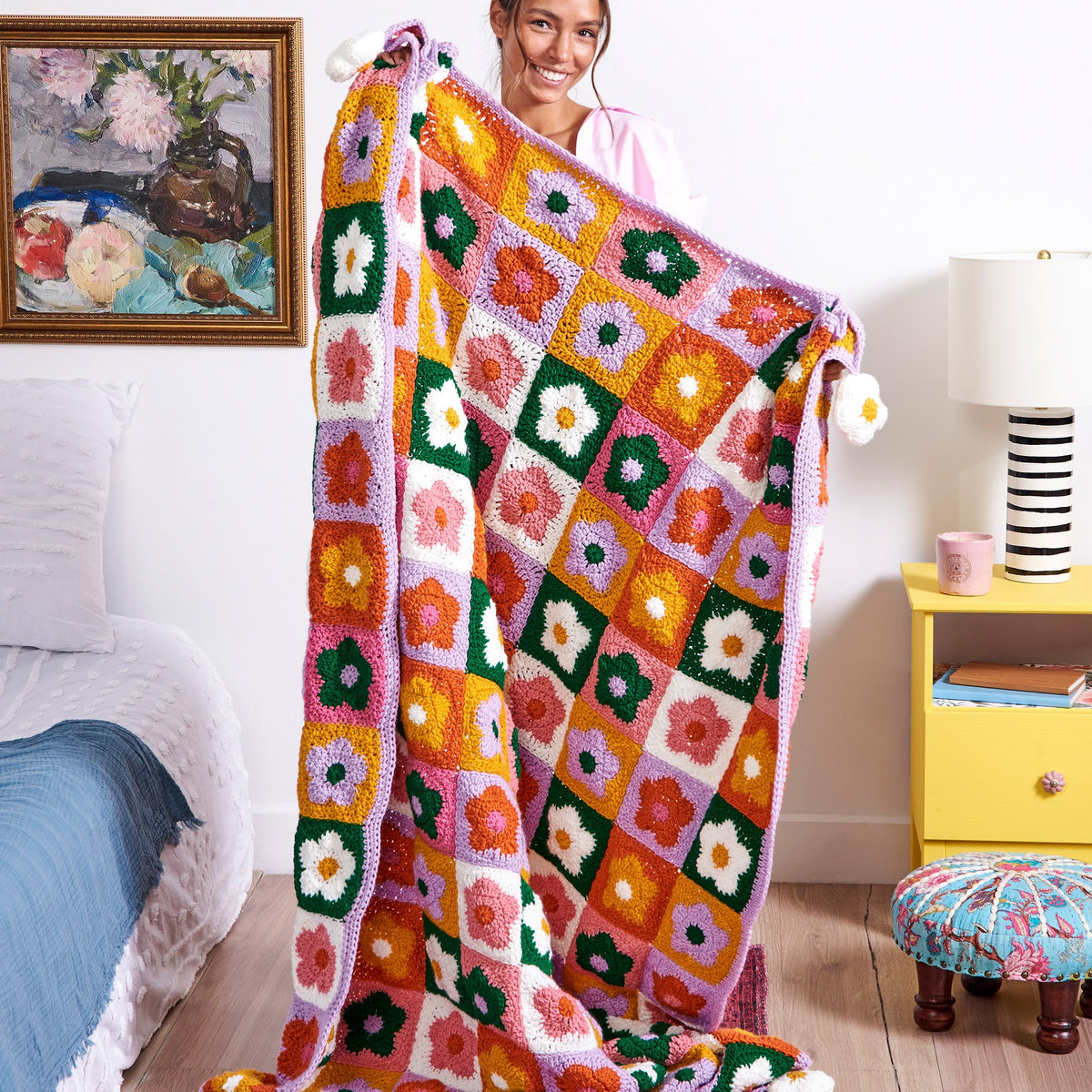 Crochet Blanket made in Red Heart Yarn
