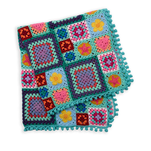 Red Heart AlliO Patchwork Blanket