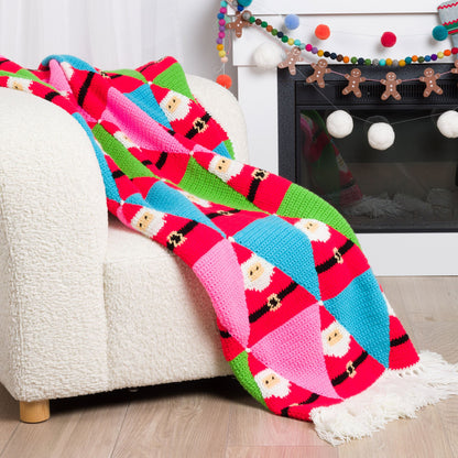 Red Heart Santa's Coming to Town Crochet Blanket Santa'S Coming To Town Crochet Blanket made using Red Heart yarn