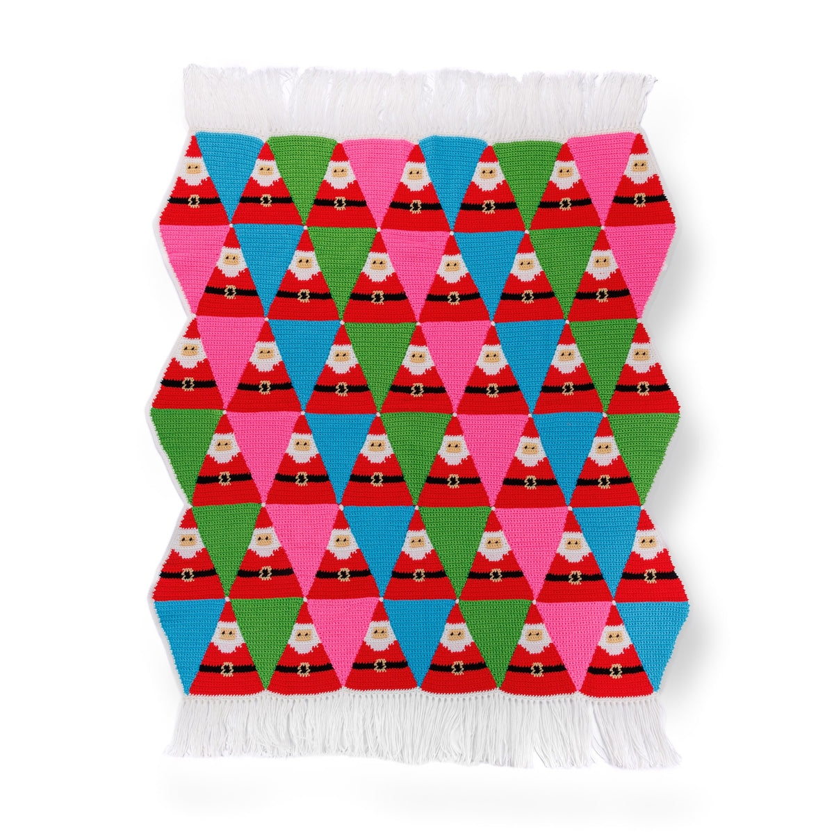 Santa'S Coming To Town Crochet Blanket made using Red Heart yarn