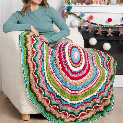 Red Heart Study of Christmas Cookies Blanket Study Of Christmas Cookies Blanket made using Red Heart yarn