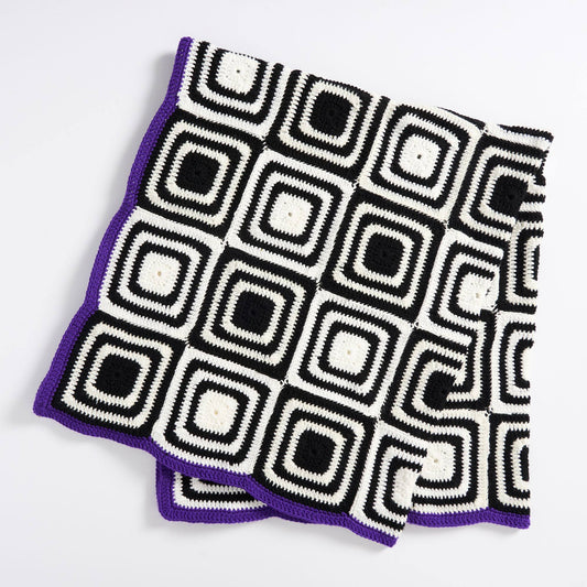 In A Trance Crochet Blanket made using Red Heart yarn