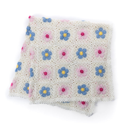 Filigree Flowers Crochet Blanket made using Red Heart yarn