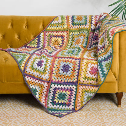 Red Heart Crochet Granny Goes Random Blanket Crochet Granny Goes Random Blanket made using Red Heart yarn
