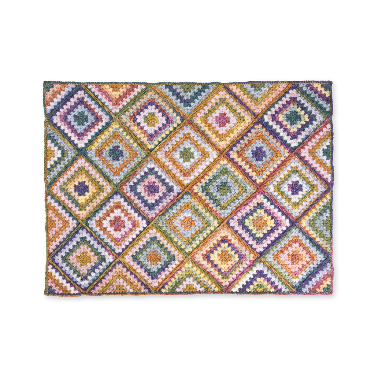 Crochet Granny Goes Random Blanket made using Red Heart yarn