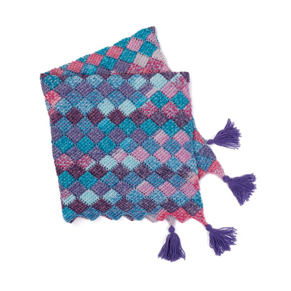 Red Heart Entrelac Crochet Big Bitty Blanket Entrelac Crochet Big Bitty Blanket made using Red Heart yarn