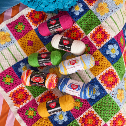 Red Heart Crochet Garden Patch Blanket Crochet Garden Patch Blanket made using Red Heart yarn