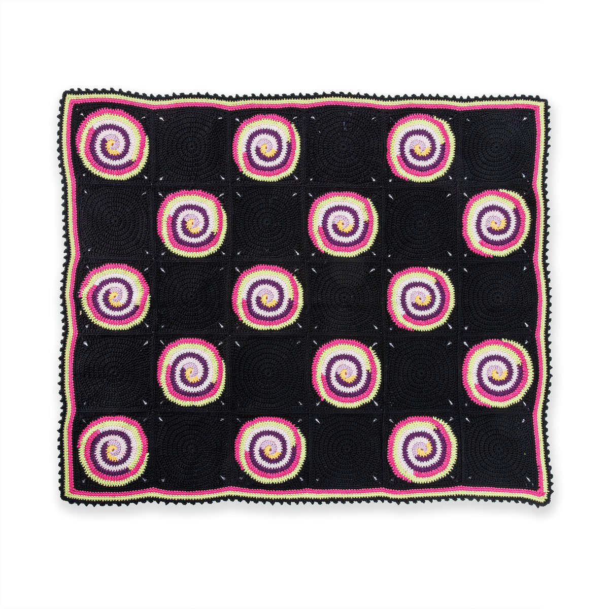 Crochet Spiral Blanket made using Red Heart yarn