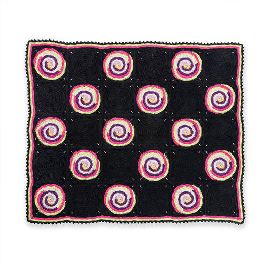 Crochet Spiral Blanket made using Red Heart yarn