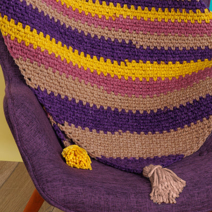 Red Heart Crochet Super Stripes On-A-Bias Blanket Crochet Super Stripes On-A-Bias Blanket made using Red Heart yarn