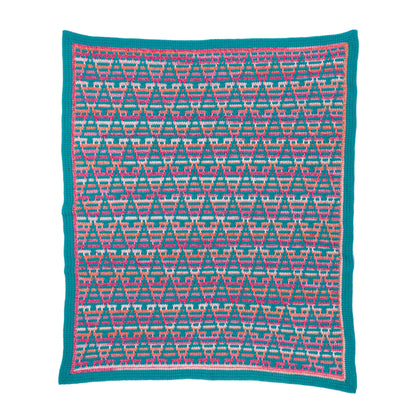 Red Heart Sunrise Forest Mosaic Crochet Blanket Sunrise Forest Mosaic Crochet Blanket made using Red Heart yarn