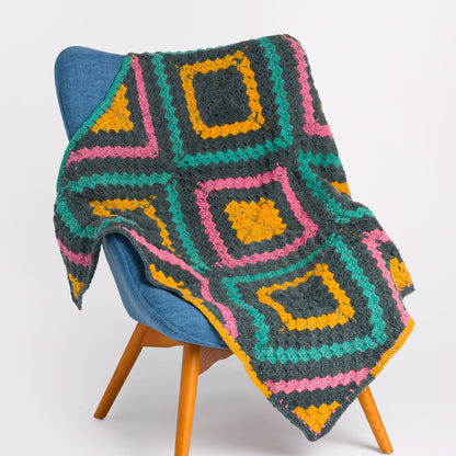 Red Heart Classic Quilt Crochet Blanket Classic Quilt Crochet Blanket made using Red Heart yarn