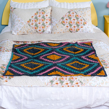 Red Heart Classic Quilt Crochet Blanket Classic Quilt Crochet Blanket made using Red Heart yarn