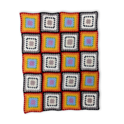 Red Heart Crochet Groovy Granny Blanket Crochet Groovy Granny Blanket made using Red Heart yarn
